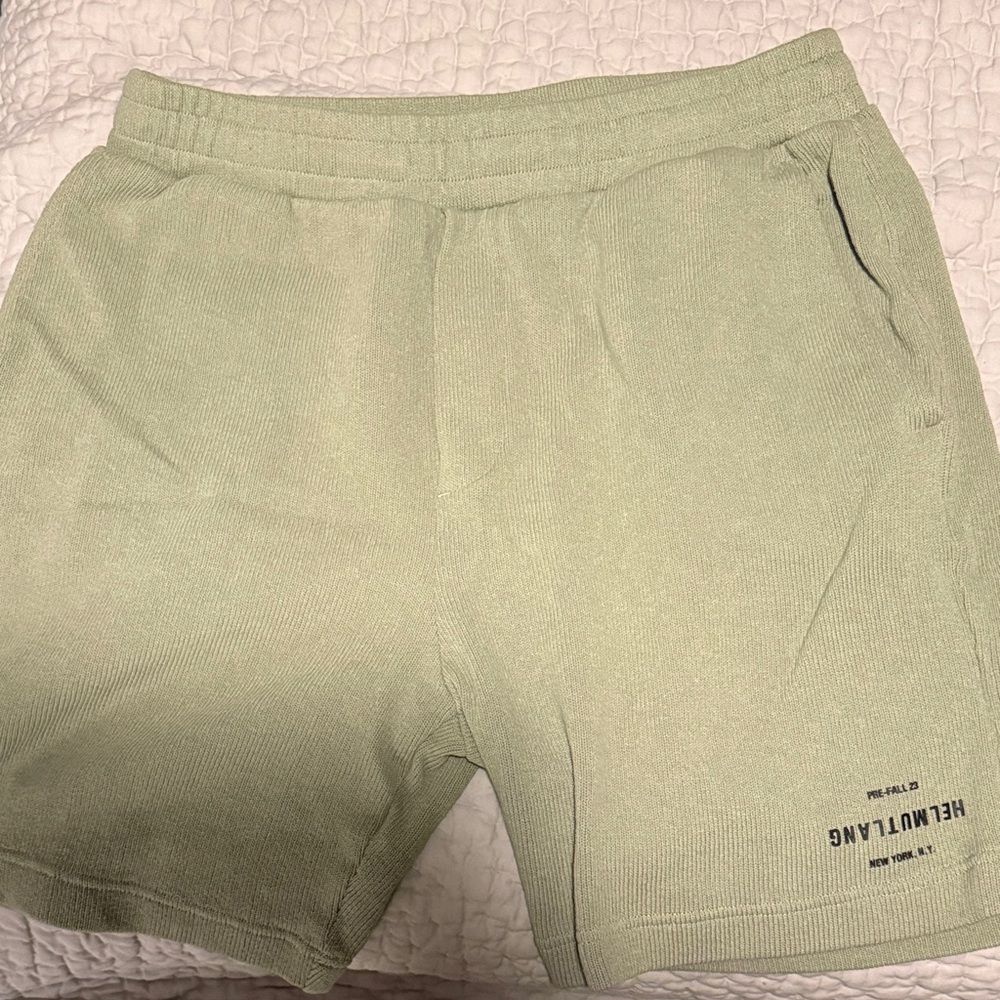 Helmut Lang Men's Light Green Athletic Shorts